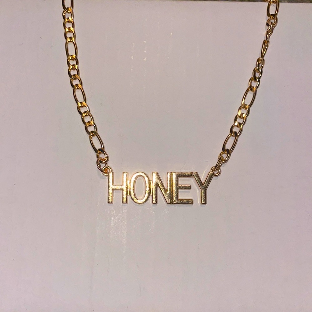 Honey Gold Chain Short Necklace